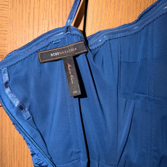 BCBGMaxAzria Navy Ruched Mini Dress - Picture 3 of 3